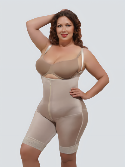 Plus Size Open-Butt Body Shaper – Adjustable & Sculpting