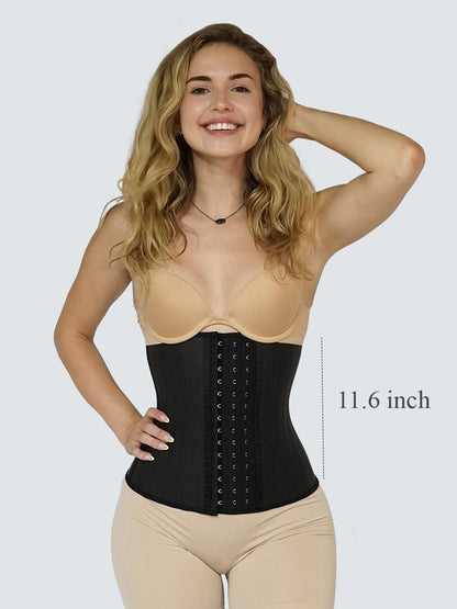 25 steel boned black shapwear 11.6 inch hight