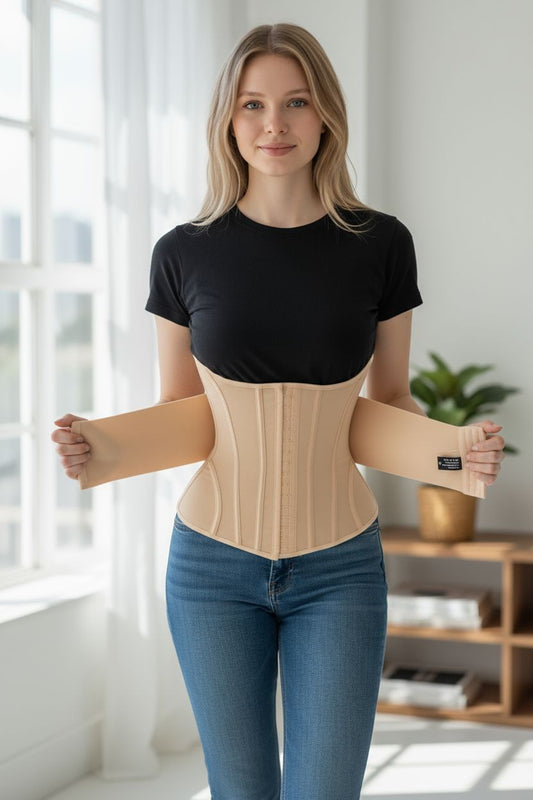 CurvynCute Double-Belt Waist Sculpting Corset & Posture Support