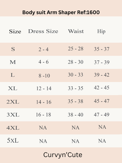 Bodysuit Tummy Back and Arm Shaper