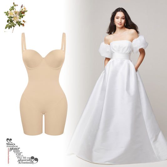 CurvynCute Fancy Cupped Mid-Thigh Shapewear